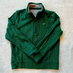 Boy’s Vineyard Vines hunter green quarter zip size 7